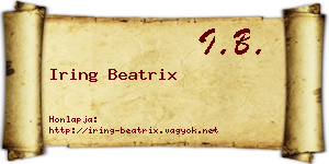Iring Beatrix névjegykártya