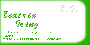 beatrix iring business card